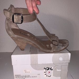 Suede Wedge Heel Sandals